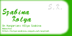 szabina kolya business card