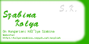 szabina kolya business card